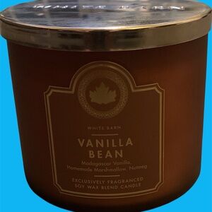White Barn Vanilla Bean Candle 14.5 oz Bath And Body Works New